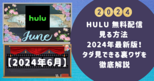 Hulu 無料配信見る方法 2024年最新版！タダ見できる裏ワザを徹底解説